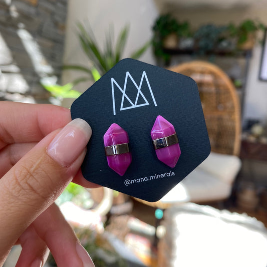 Pink Agate DT Earring