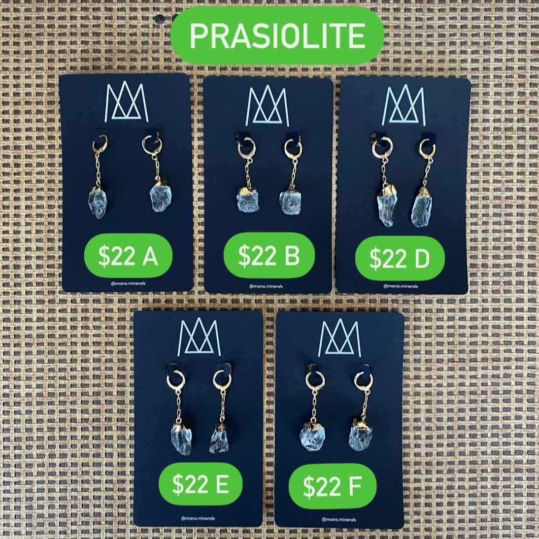 Prasiolite Small Hoop Earring