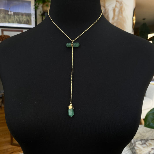 Green Aventurine Lariat Necklace