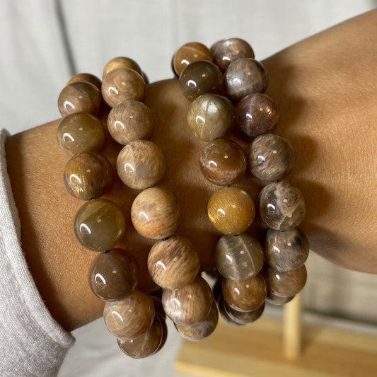 Peach Moonstone Bracelet (Large)