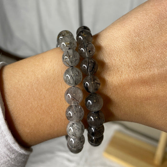 Tourmalinated Quartz Bracelet (Medium)