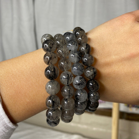 Tourmalinated Quartz Bracelet (Large)